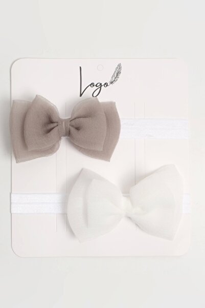 LOGO AKSESUAR مجموعة باندانا للأطفال بتصميم فيونكة من داليا أورجانزا مكونة من...