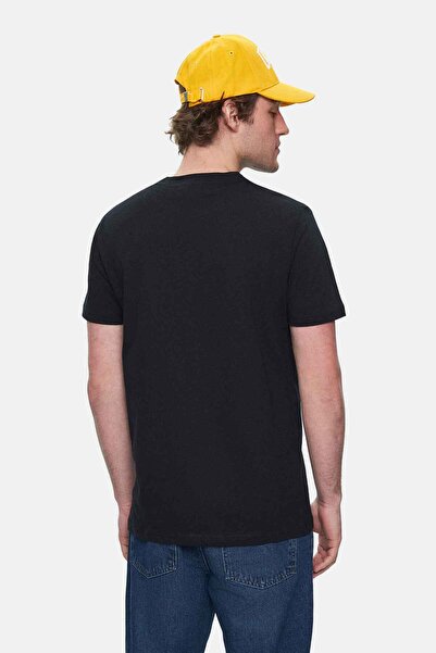 UCLA Ανδρικό μπλουζάκι BASS με μαύρο λαιμόκοψη με τυπωμένο Standard Fit