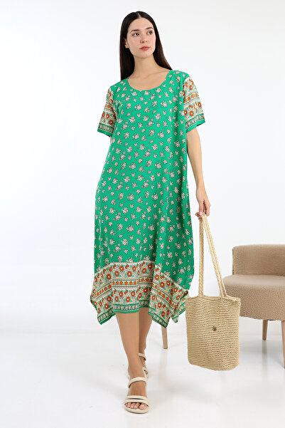 LİKAPA LİKAPASHOP VİSKON KISA KOL ELBİSE 2726