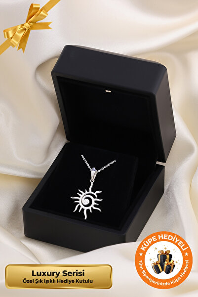 Lucente Jewellery Luxury Serisi Işıklı Hediye Kutulu 925 Ayar Gümüş Kaplama G...
