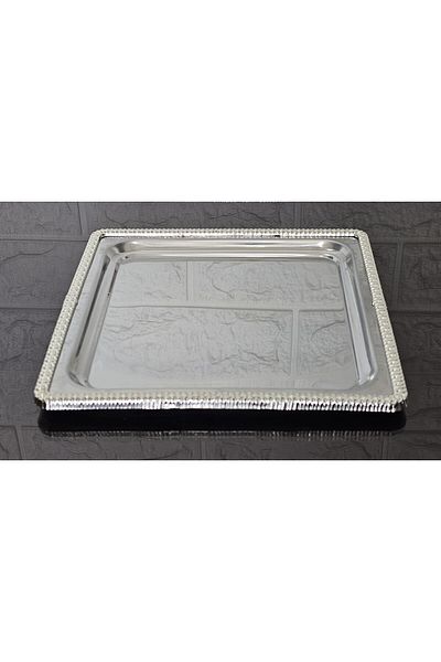 atabey home collection 2 صينية فضية – صينية القهوة والشاي والعرض