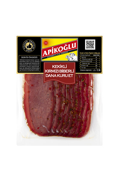 Apikoğlu Yüksek Proteinli Kekikli Ve Kırmızı Biberli Dana Kuru Et 70 Gr. Beşli Paket (TOPLAM 350 GR.)