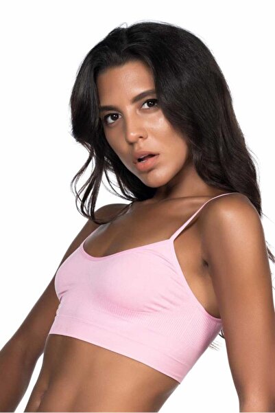 inkasole Bustieră roz Mı Emay 4003 cu bretele din ață moale