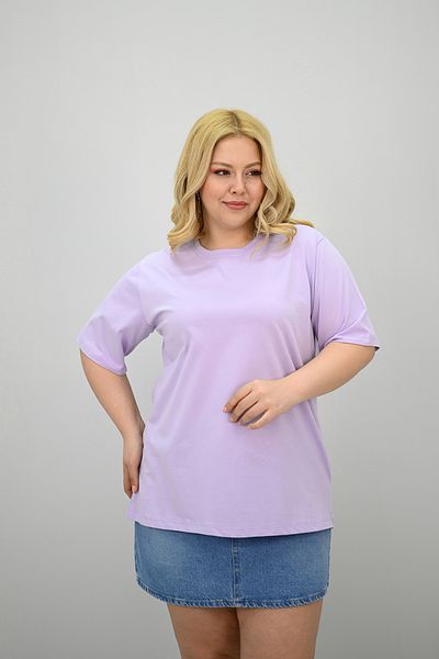 Koza Butik Women's Large Size Short Sleeve Crew Neck Oversize T-Shirt 1963-25