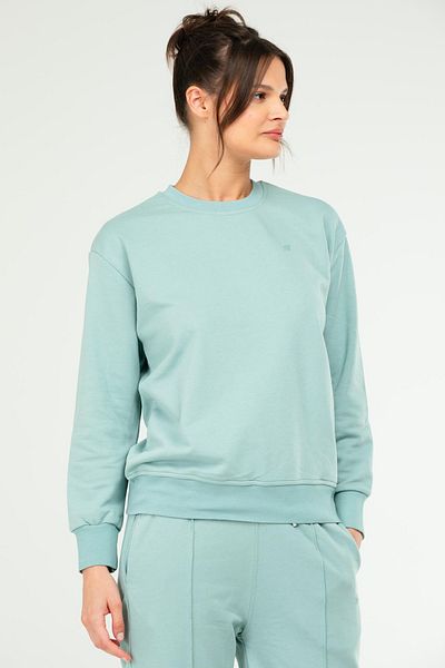 speedlife Çağla Oversize Basic Cotton Crew Neck Long Sleeve Women's Sweatshirt Sc1241