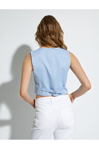 Koton Γιλέκο με κουμπιά V-λαιμόκοψη με τσέπη Flotilla