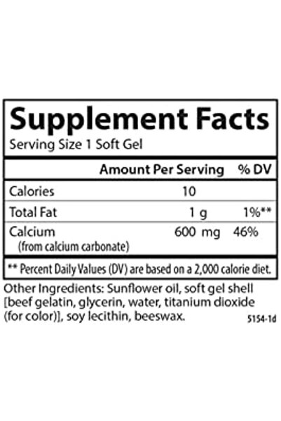 Carlson LIQUID CALCIUM 600 100+30 FREE SOFT GEL