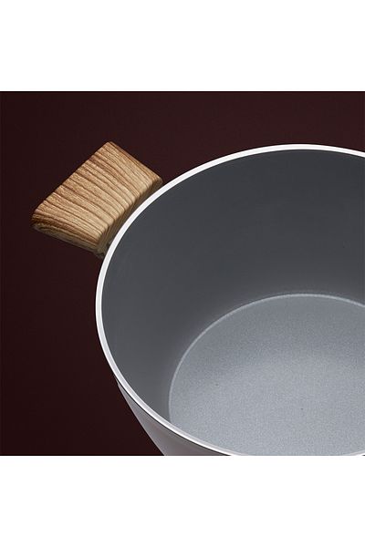 Hisar Cera-Ten Ceramic Deep Pot 24 cm Wood