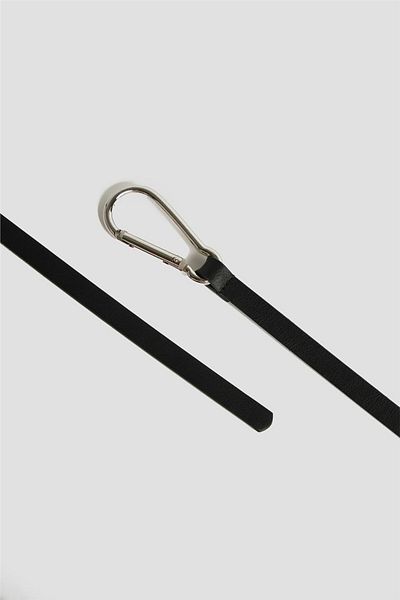 Armine Leather Rope Belt 25Yd008 Black
