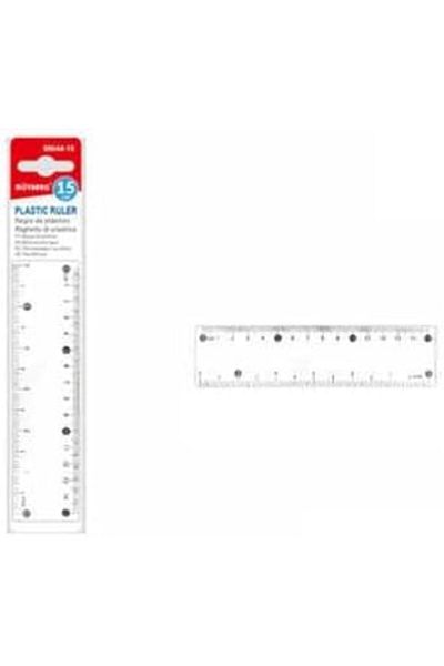 MOTARRO Plastic Ruler Transparent Ruler with Inch & Metric Measurements, Shatter-Resistant