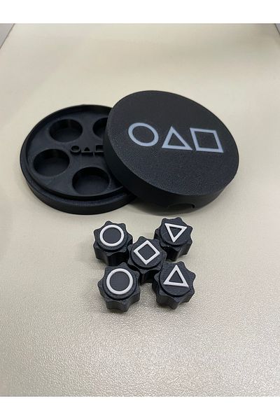 Owl Global Morpiko Squid Game Gonggi 5 Stone Black Game Set with Box, Sound and Heavy Stone (Customized)