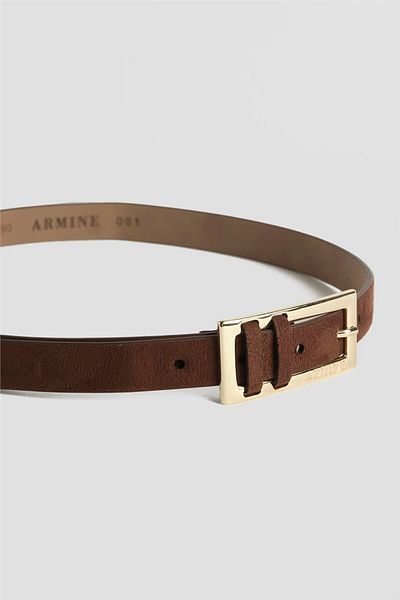 Armine Brown Thin Suede Belt 25Yd001