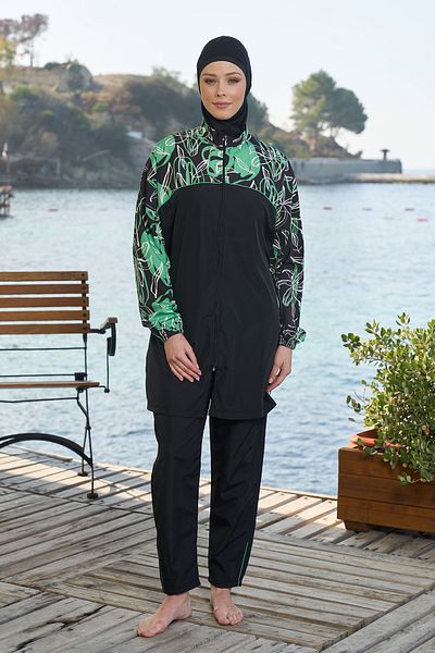 REMSA Fully Covered Parachute Hijab - Black 25961 Model