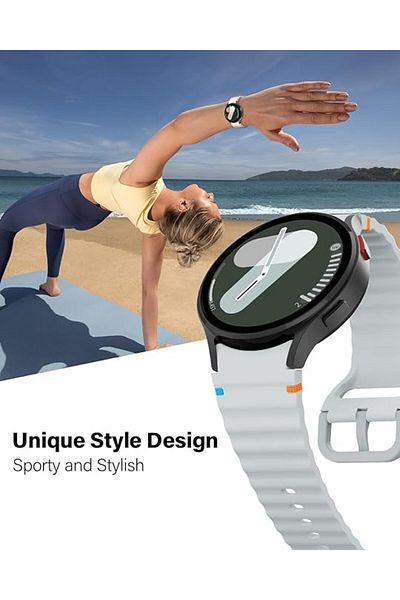 UnDePlus Movetime Mt42X Mt46X Mt43A for Amazfit Gts Bip 20mm Cord Decorative Braid Stripes Sports Silicone Strap