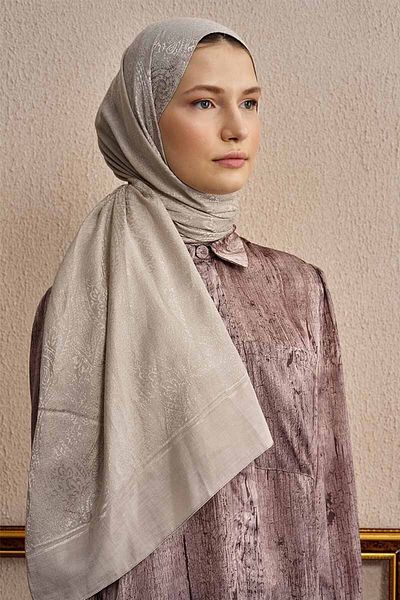 ED Scarf Σάλι με έθνικ σχέδιο διπλής όψης βιζόν
