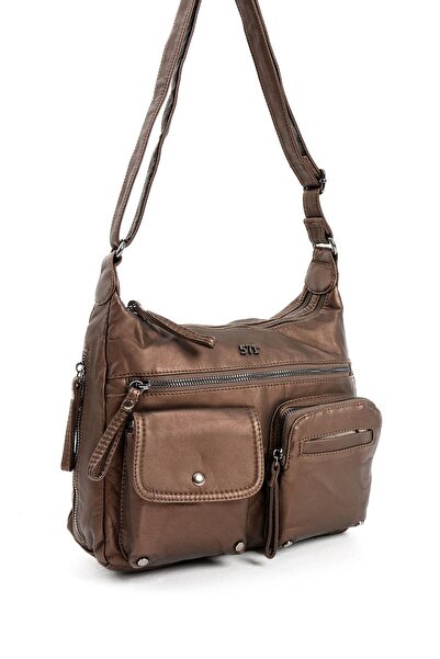 yuzuco Штучна шкіра Сумка через плече Бронза (Модель: 571-13-10K)