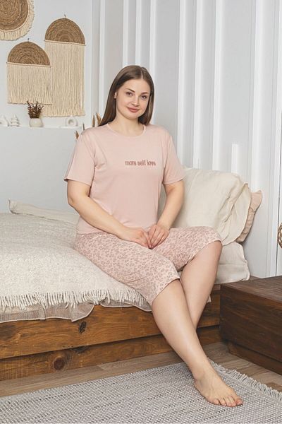 Asel Plus Size Lycra Bamboo Capri Pajama Set
