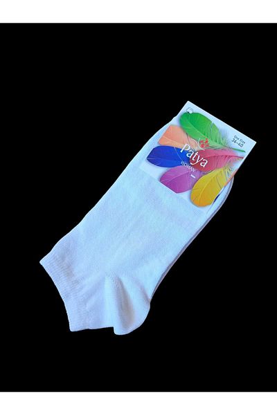 balkonda Socks 6 Pack Economical Sneaker Booties Socks White Soft Flexible Çkb3-2
