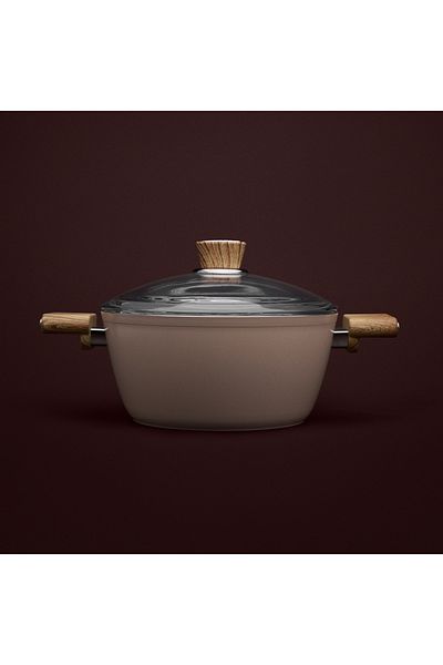 Hisar Cera-Ten Ceramic Deep Pot 24 cm Wood