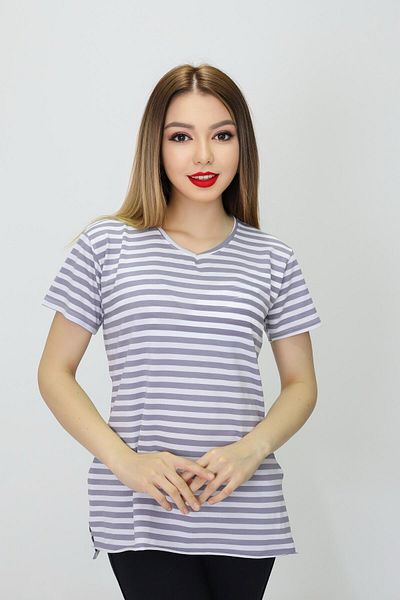 Bala Giyim Women's Striped Short Sleeve Tunic