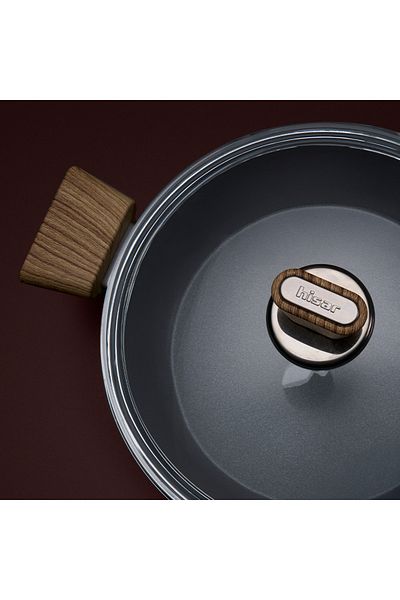 Hisar Cera-Ten Ceramic Oblate Pot 26 cm Wood