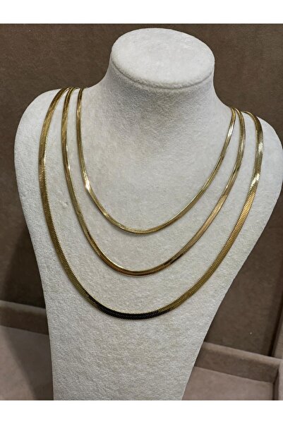 İNN JEWELLERY قلادة فولاذية مقاومة للتشوه مع شكل ثلاثي مسطح (ضمان المستورد لمدة عامين)