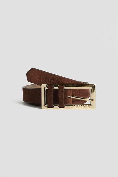 Armine Brown Thin Suede Belt 25Yd001