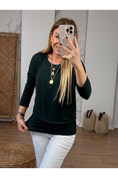 X-Young Μπλούζα μάρκας Yumoş ΣΚΟΥΡΟ ΠΡΑΣΙΝΟ