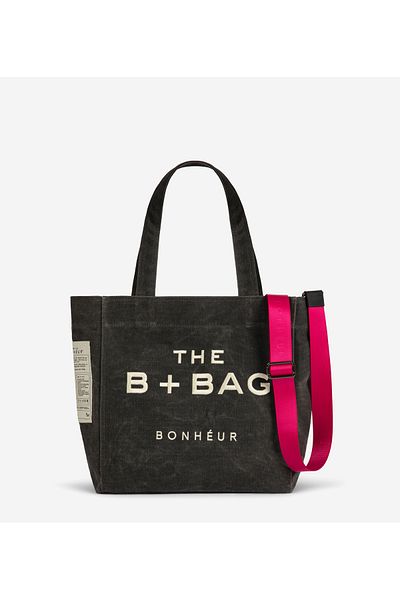 Bonheur Canvas Ghost Gray Medium Tote Bag
