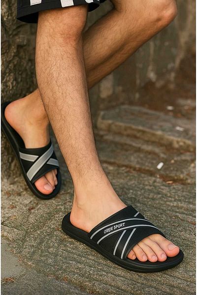 gigigiyim Ανδρικές παντόφλες Casual με λεπτομέρεια σταυρού