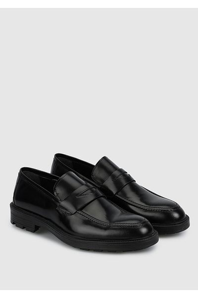 Provoq Men's Black Leather Shoes