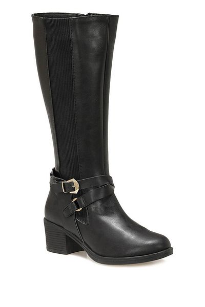 Miss F Dw20057 Cizme negre pentru femei cu toc
