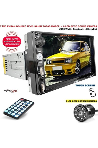 Uygun 7 inç Ekran Double Teyp Şahin Tofaş Modeller için + 8 Led Gece Görüş Ka...