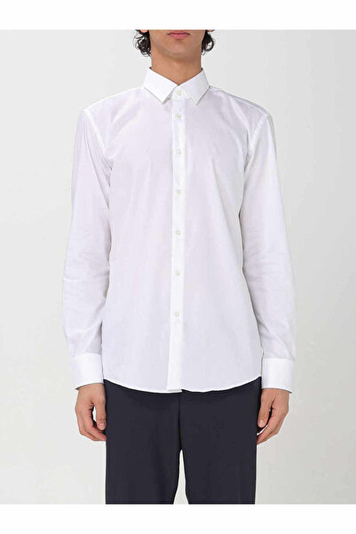 BOSS Erkek Regular Fit Pamuklu Uzun Kollu Beyaz Gömlek 50533018-100