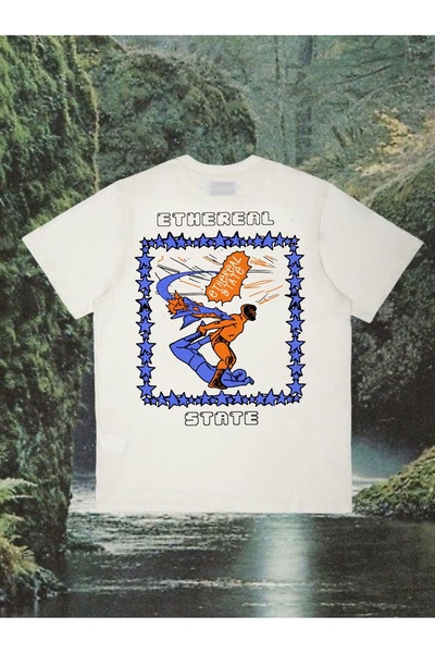 Jose Clothing Tricou imprimat cu mânecă scurtă cu croială supradimensionată