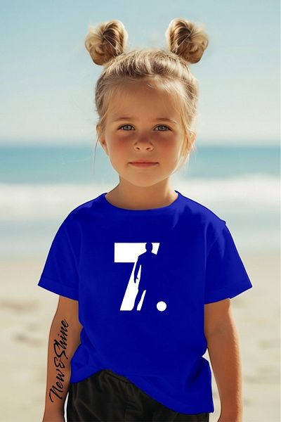New Shine 1 tricou este un cadou pentru achiziții de 6 și peste în coș - Tricou pentru copii oversize imprimat Ronaldo