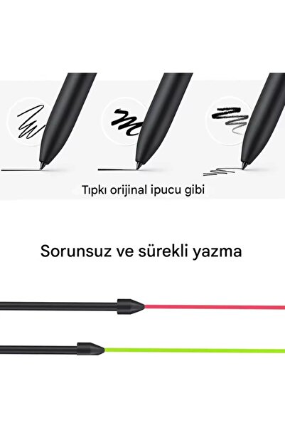 gökmer Samsung Galaxy Tab S9/S9 FE/S9FE+/S9Ultra/S9+ طرف قلم بديل 5 قطع (لا يلوث الشاشة) متوافق مع قلم S