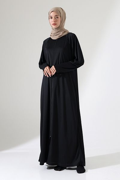 Berel Moda Μαύρο φόρεμα προσευχής με φερμουάρ
