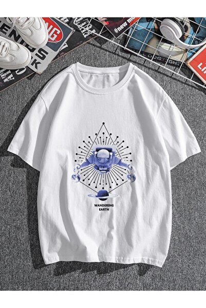 Jose Clothing Tricou imprimat cu mânecă scurtă cu croială supradimensionată