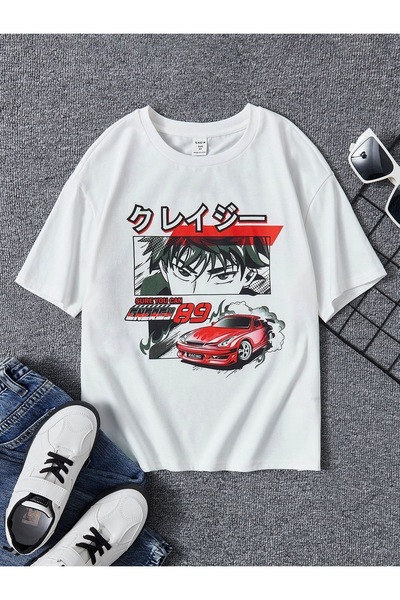 Jose Clothing Tricou imprimat cu mânecă scurtă cu croială supradimensionată