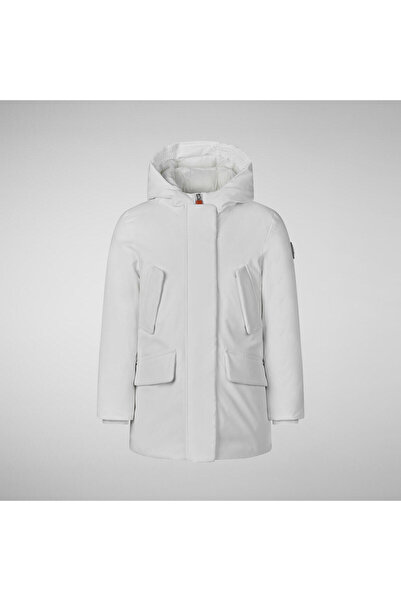 SAVE THE DUCK Kız Çocuk Kapüşonlu Parka Beyaz - Ally