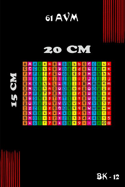 61 AVM Mini Letter Sticker Set - 234 Pieces - Suitable for Scrapbook & Bullet Journal