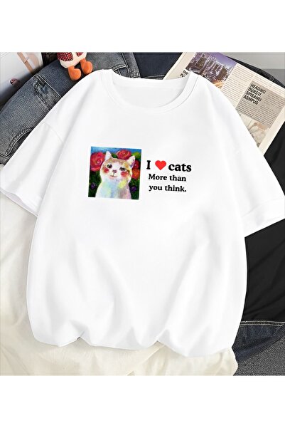 Bengi Clothing تي شيرت مطبوع بأكمام قصيرة وقصة كبيرة الحجم