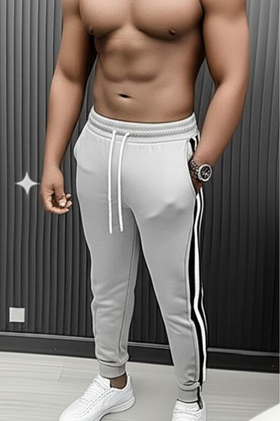 NO 601 Ανδρικό γκρι καλοκαιρινό Extrafor Skinny Sweatpants