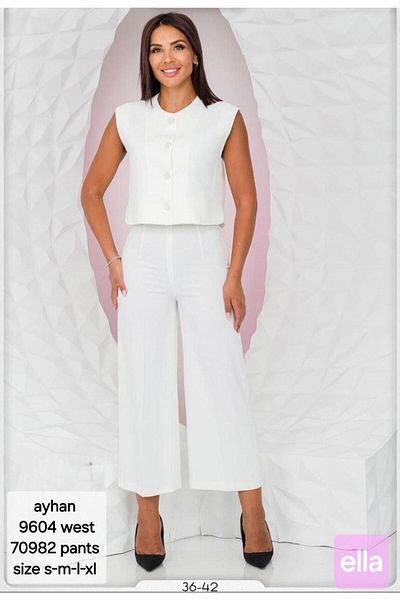 AYHAN Crew Neck Vest Suit