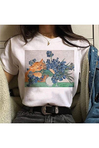 Bengi Clothing تي شيرت مطبوع بأكمام قصيرة وقصة كبيرة الحجم