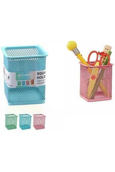 MOTARRO Metal Mesh Square Pencil Holder (8 X 8 X 10 CM) Size