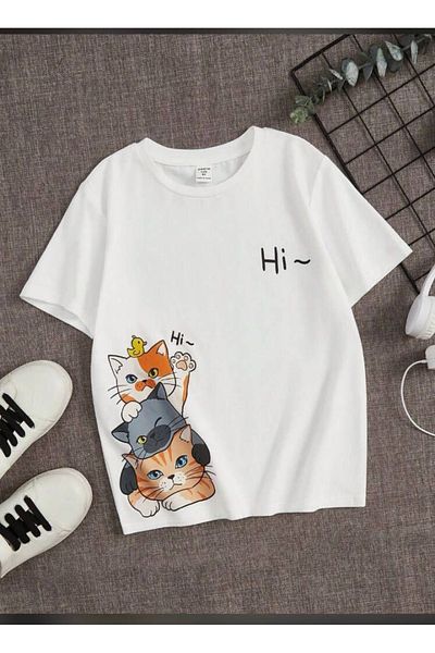 Bengi Clothing Μπλουζάκι με κοντό μανίκι με στάμπα