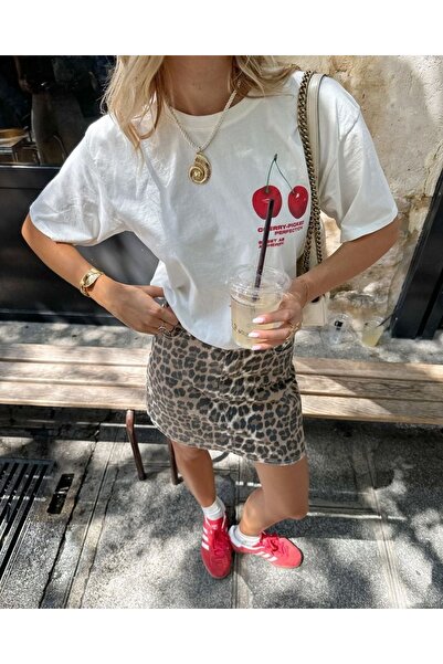 Jose Clothing Тениска с щампа с къс ръкав и къс ръкав