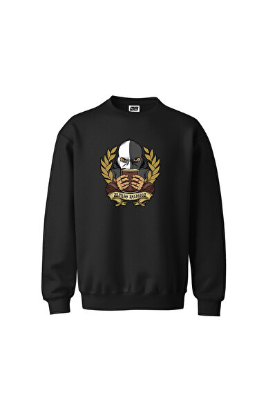 Ultras Religion Siyah Beyaz Tasarım Dijital Baskılı 3 iplik Şardonlu Sweatshirt Kazak